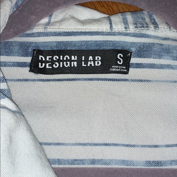 Design Lab Blue and White Button-Down - Picture 3 of 4